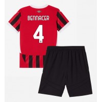 AC Milan Ismael Bennacer #4 Fußballbekleidung Heimtrikot Kinder 2024-25 Kurzarm (+ kurze hosen)